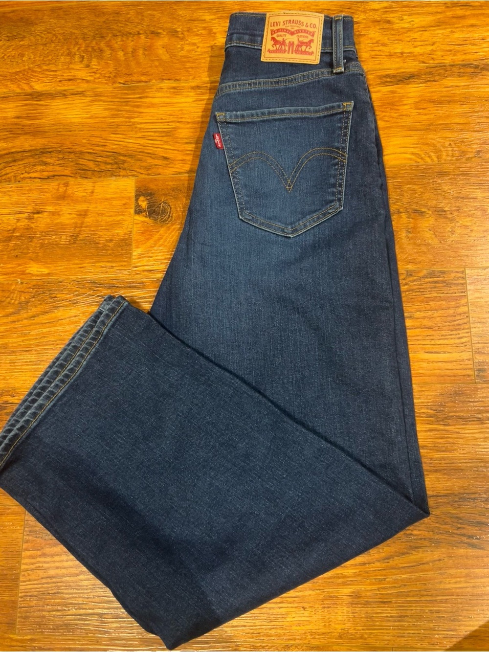 Levi's Women's High-Rise Jeans in Dark Blue Denim